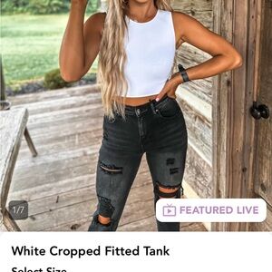 White cropped tank!